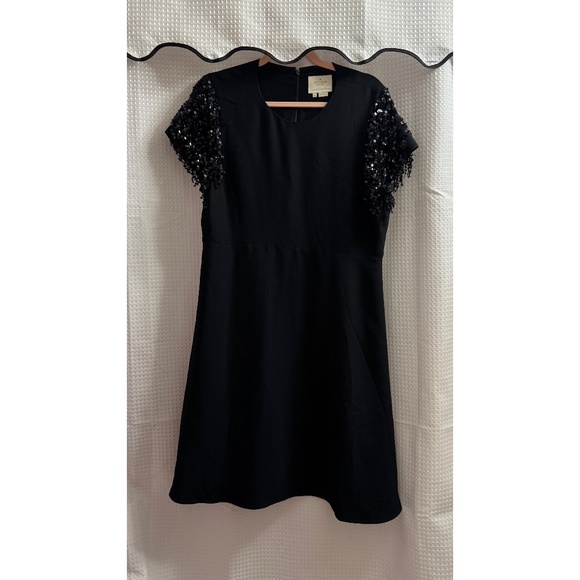 Kate Spade Black Sequin Sleeve Dress - Picture 3 of 5